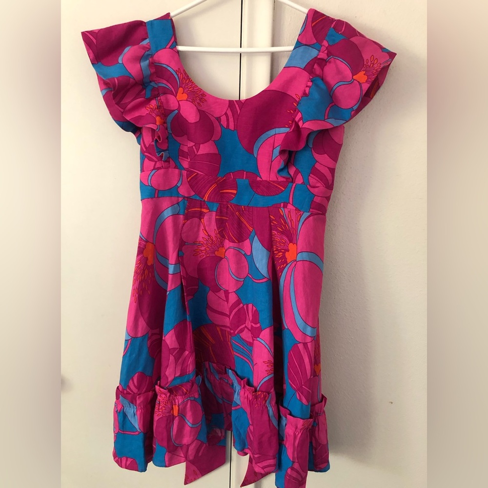 Beautiful blue & pink Tuckernuck sundress